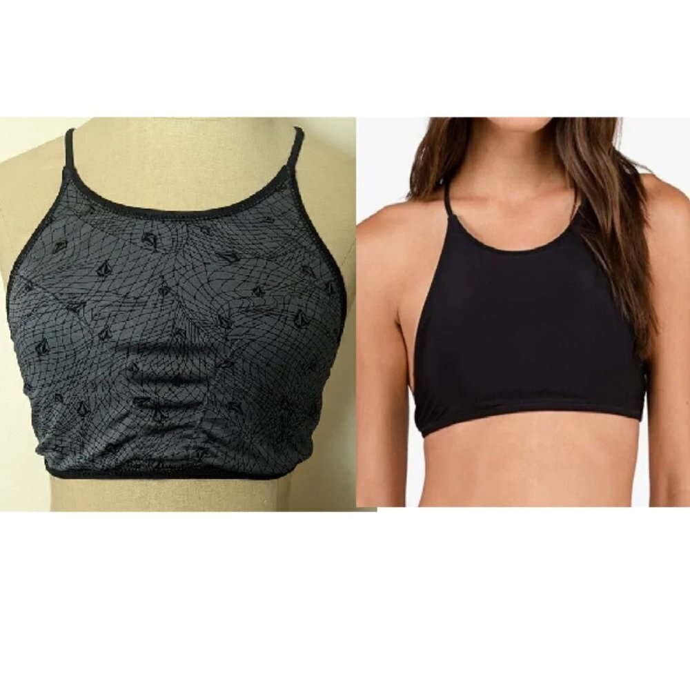 Reversible Bikini Top Volcom Halter Simply‎ Solid High Neck